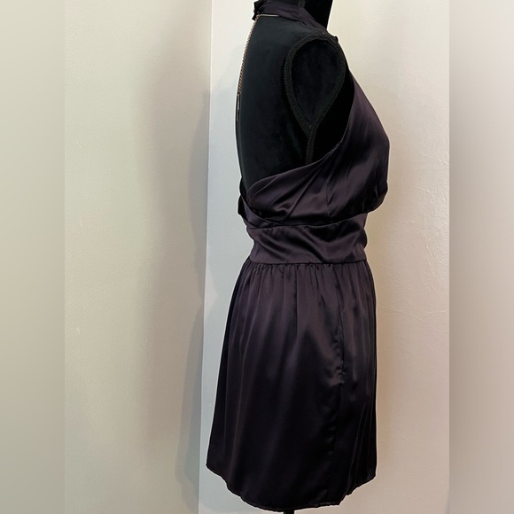 Anthropologie Lavka Los Angeles 100% Recycled Silk Dark purple Sz S cocktail NYE - Picture 10 of 14